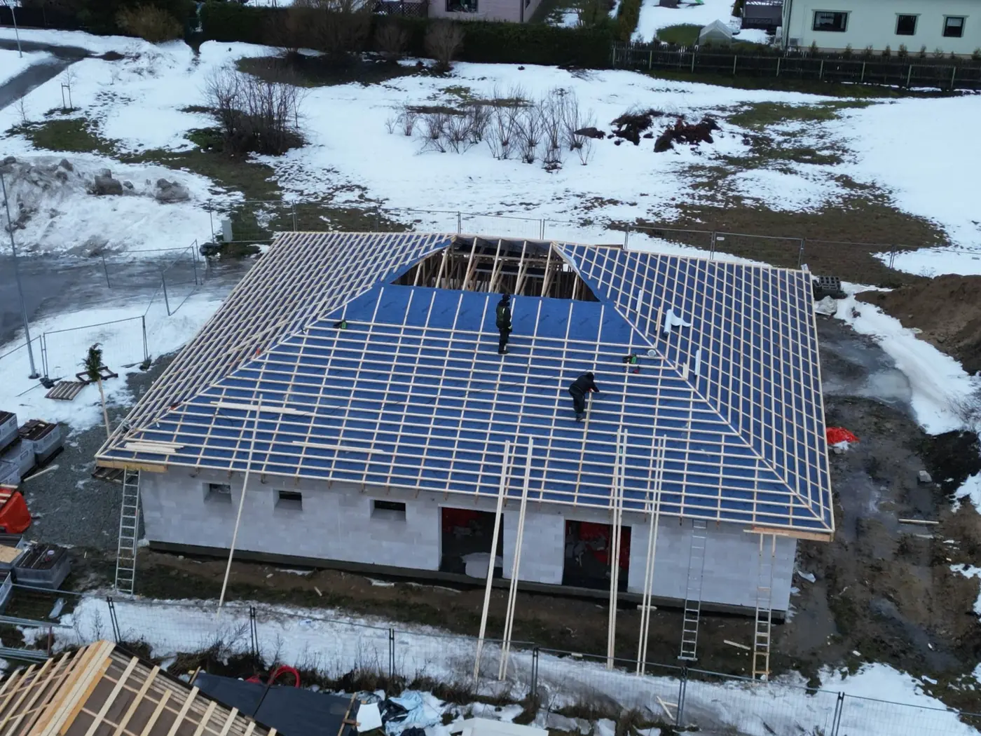 Eramu katuse puitkonstruktsiooni ehitus
